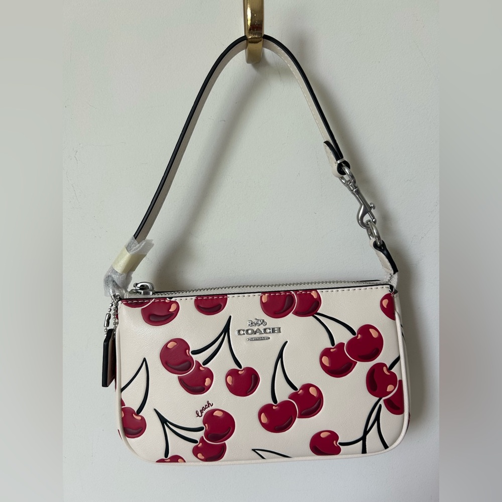Coach Cherry Print chalk white Nolita 19 shoulder bag
